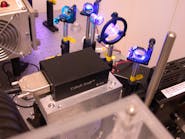 FIGURE 1. The 355-nm Cobolt Zouk laser in a total internal reflection fluorescence (TIRF) microscopy setup. Zouk is a single-mode DPSS laser offering 10 mW CW in a 5 × 2.8 × 1.8-in. hermetically sealed package, with very low-intensity noise, and in a high-quality TEM00-mode and low-divergent beam.