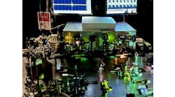 The team’s dual-comb spectroscopy system produces precise and stable frequencies.