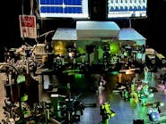 The team’s dual-comb spectroscopy system produces precise and stable frequencies.
